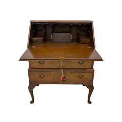 Mid 20th century walnut three drawer bureau