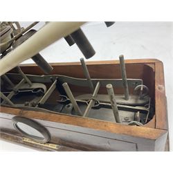 Set of Pharmaceutical scales, marked 'The Holborn Surgical Inst. co. Ltd London' together with two postal scales and to cased sets of dentist burs 