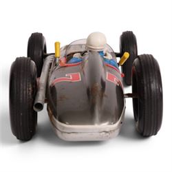 1960s Marx Toys Jetspeed racing car, battery operated tinplate racing car with lithographed details, L45cm