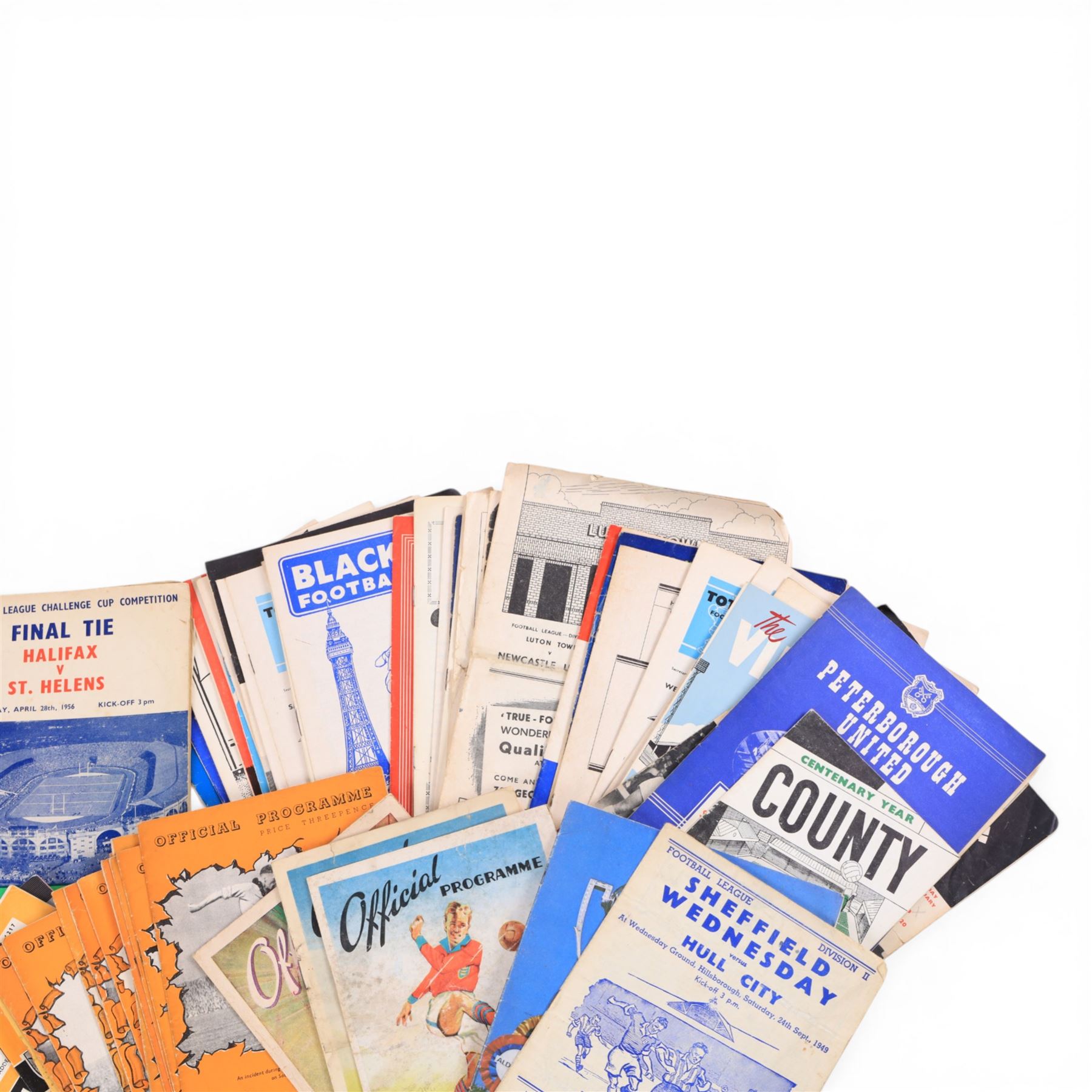 Collection of 1940s and later football programmes, including International examples and various club examples