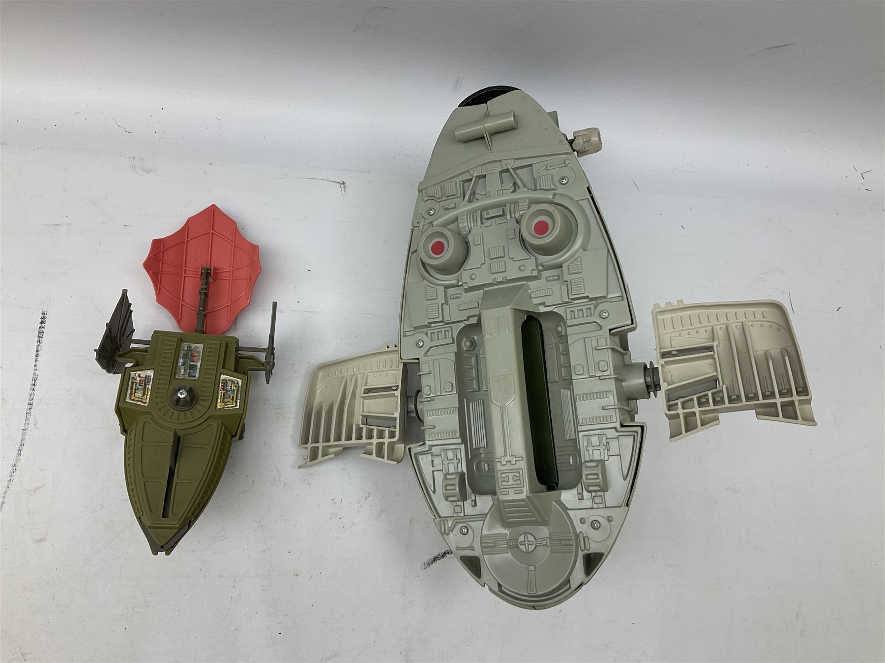Star Wars - thirteen early 1980s vehicles/equipment including X-Wing Fighter; Snowspeeder; Slave 1 (Boba Fett's Spaceship); Scout Walker C7; Mobile Laser Cannon; Tripod Laser Cannon; Speeder Bike; Radar laser Cannon; two Vehicle Maintenance Energisers etc; all unboxed (13)