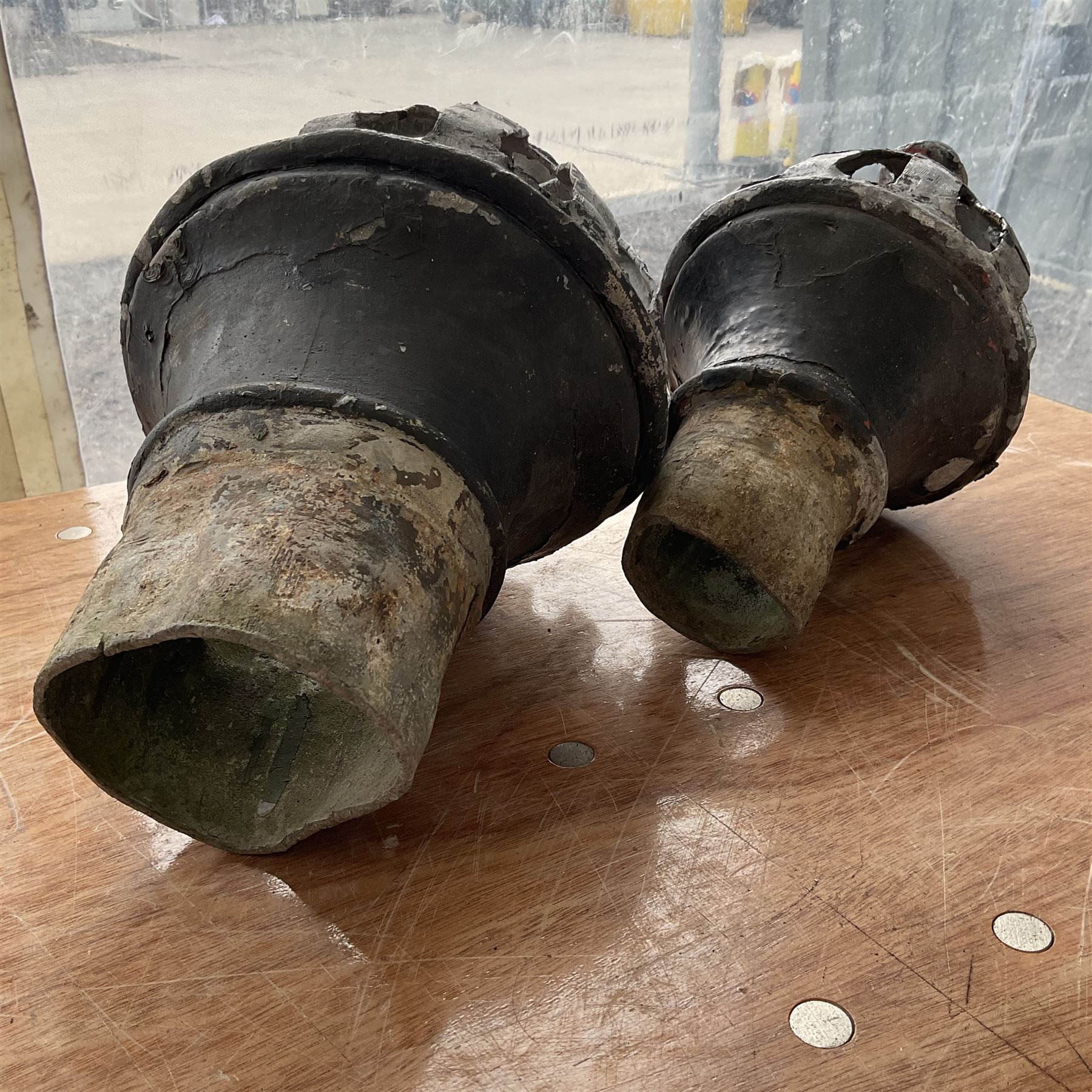 Antique lead soil pipe finials - THIS LOT IS TO BE COLLECTED BY APPOINTMENT FROM DUGGLEBY STORAGE, GREAT HILL, EASTFIELD, SCARBOROUGH, YO11 3TX