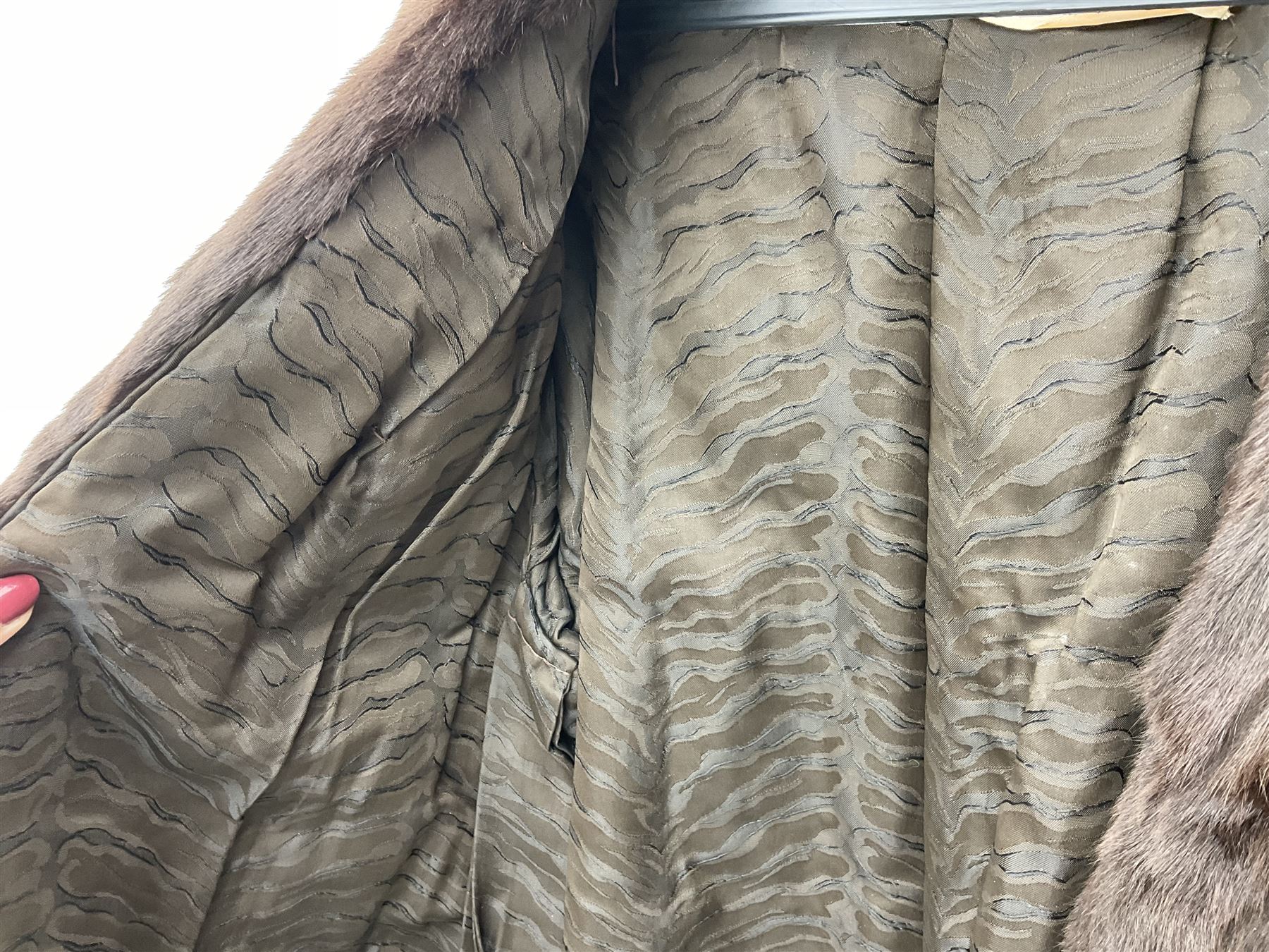 Vintage ladies brown Canadian squirrel short fur coat 