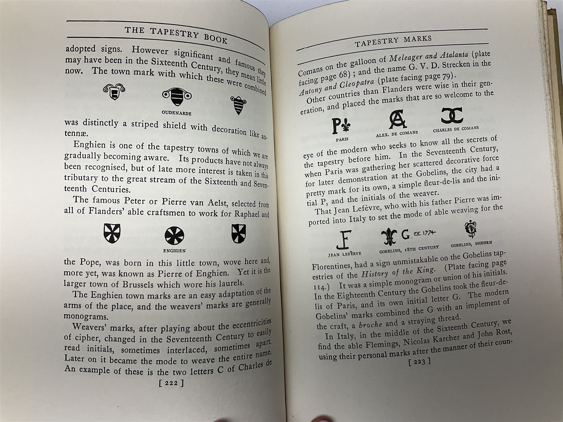 Collection  of 'the Flowers of Sheakspeare' bound in a book, approximately twenty nine studies in watercolour, each work detailing the act the flower is mentioned, together with the tapestry book by Candee. 