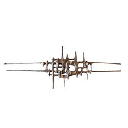Mid 20th century composite abstract wall hanging, L213cm