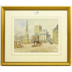  James Ulric Walmsley (British 1860-1954): Richmond Market Square, watercolour signed and dated 1914, 25cm x 35cm  DDS - Artist's resale rights may apply to this lot   
