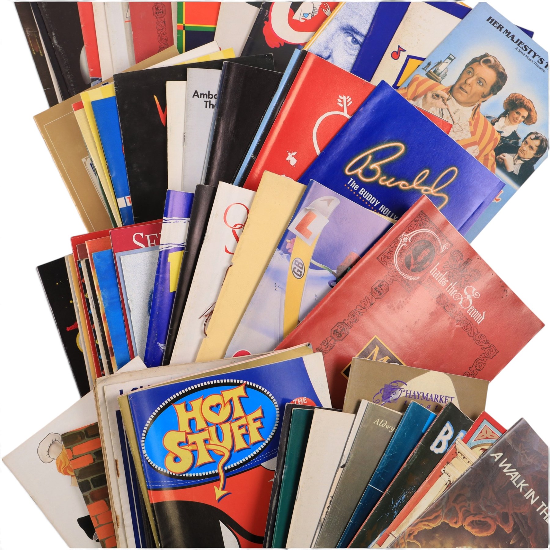 Collection of approximately 128 theatre programmes, dating from the early 20th century to present, from various plays and theatres, including Go To Jericho at The Oxford, Variety Comes Back to The London Palladium, etc,