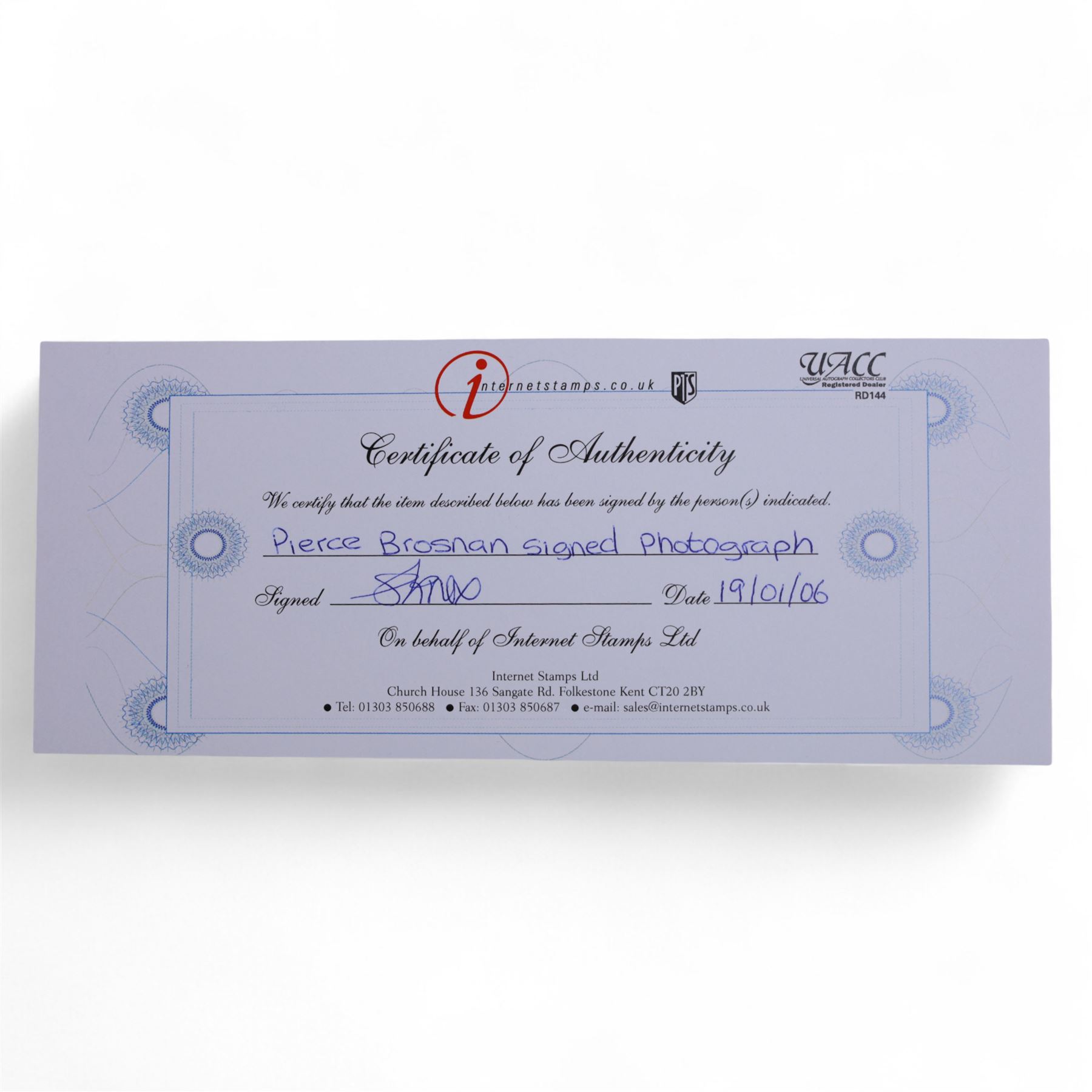 Collection of James Bond related signed film stills and promotional photographs, including Sean Connery and Pierce Brosnan promotional shots, Desmond Llewelyn, Octopussy poster, John Glenn, Blanche Ravalel, Geoffrey Holder and Julian Glover, all with certificates of authenticity