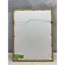 Ann Lamb (British 1955-): Lion, textile work signed 46cm x 35cm