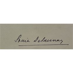 Sonia Delaunay-Terk (French 1885-1979): '1920' Girls Dresses, pochoir in colours with facsimile signature 38cm x 55.5cm (unframed)