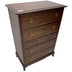 Stag Minstrel - chest fitted with three short between four long drawers