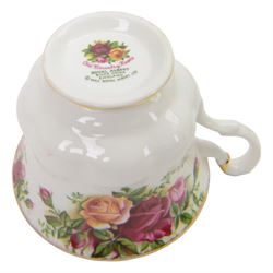 Royal Albert Old Country Roses tea service, including teapot, coffee pot, milk jug, two open sucrier, six cups four saucers etc    