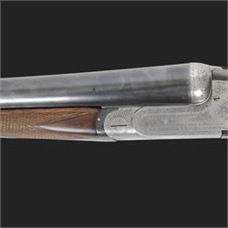 Holland and Holland 12 bore single trigger sidelock ejector, side by side double barrel shotgun with 76cm (30