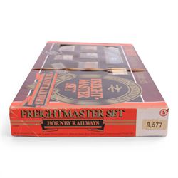 Two Hornby 00 gauge train sets, comprising R547 Flying Scotsman Set and R577 Freight Master Set, both boxed