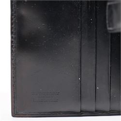 Burberry - Nova Check Wallet, in beige ground check canvas with black leather trim, of folding form with press-stud fastening and fitted interior