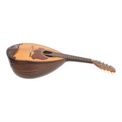 Antoria bowl-back mandolin, in soft carry case, L63cm
