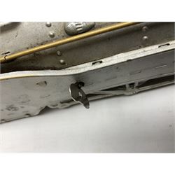 Schylling Collector Series clockwork tin-plate Sir Ian's Bluebird Land Speed Record Car with key and paperwork No.006080; boxed; and clockwork silvered tin-plate model of an 0-6-0 locomotive; unboxed (2)