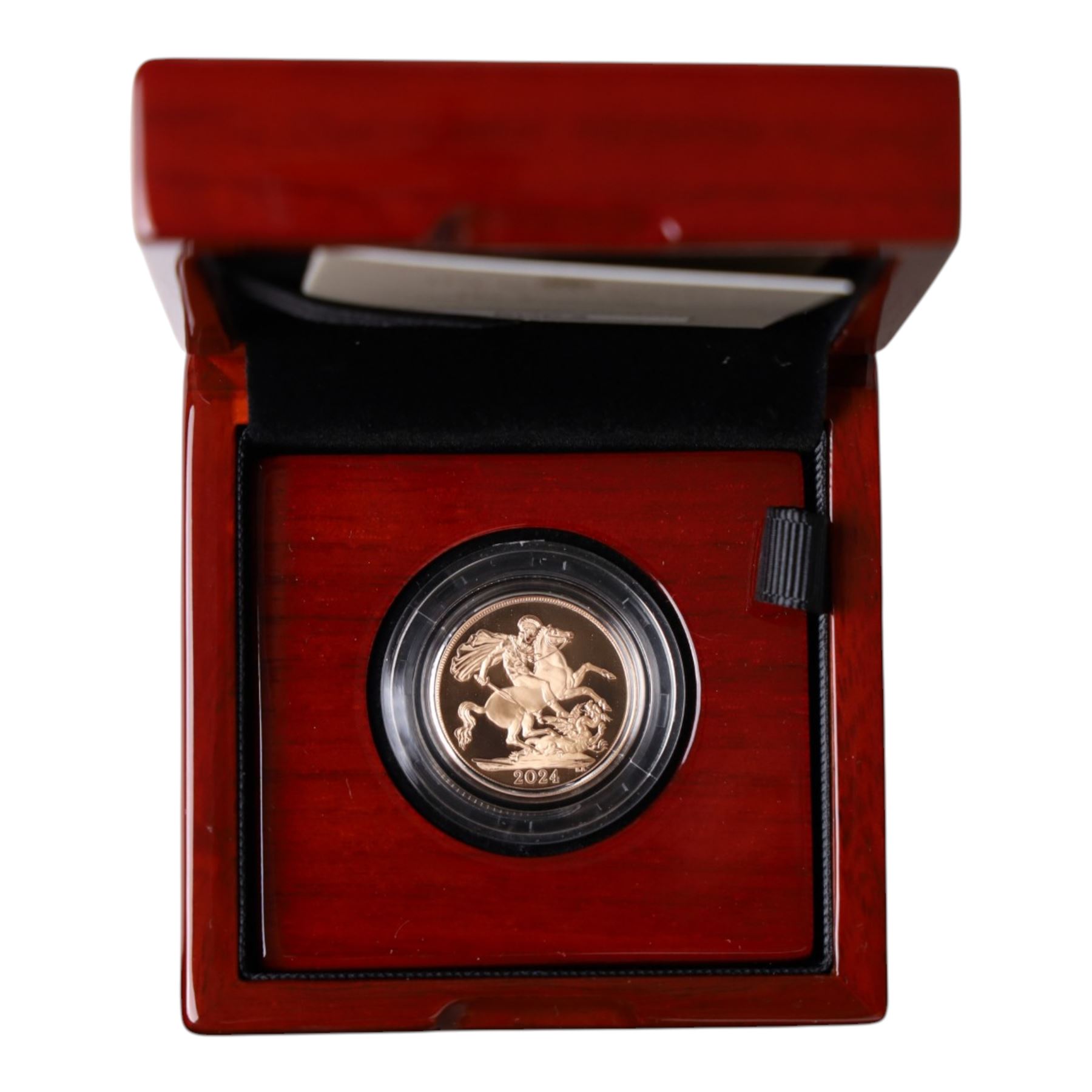 King Charles III 2024 gold proof full sovereign coin, cased and boxed with certificate