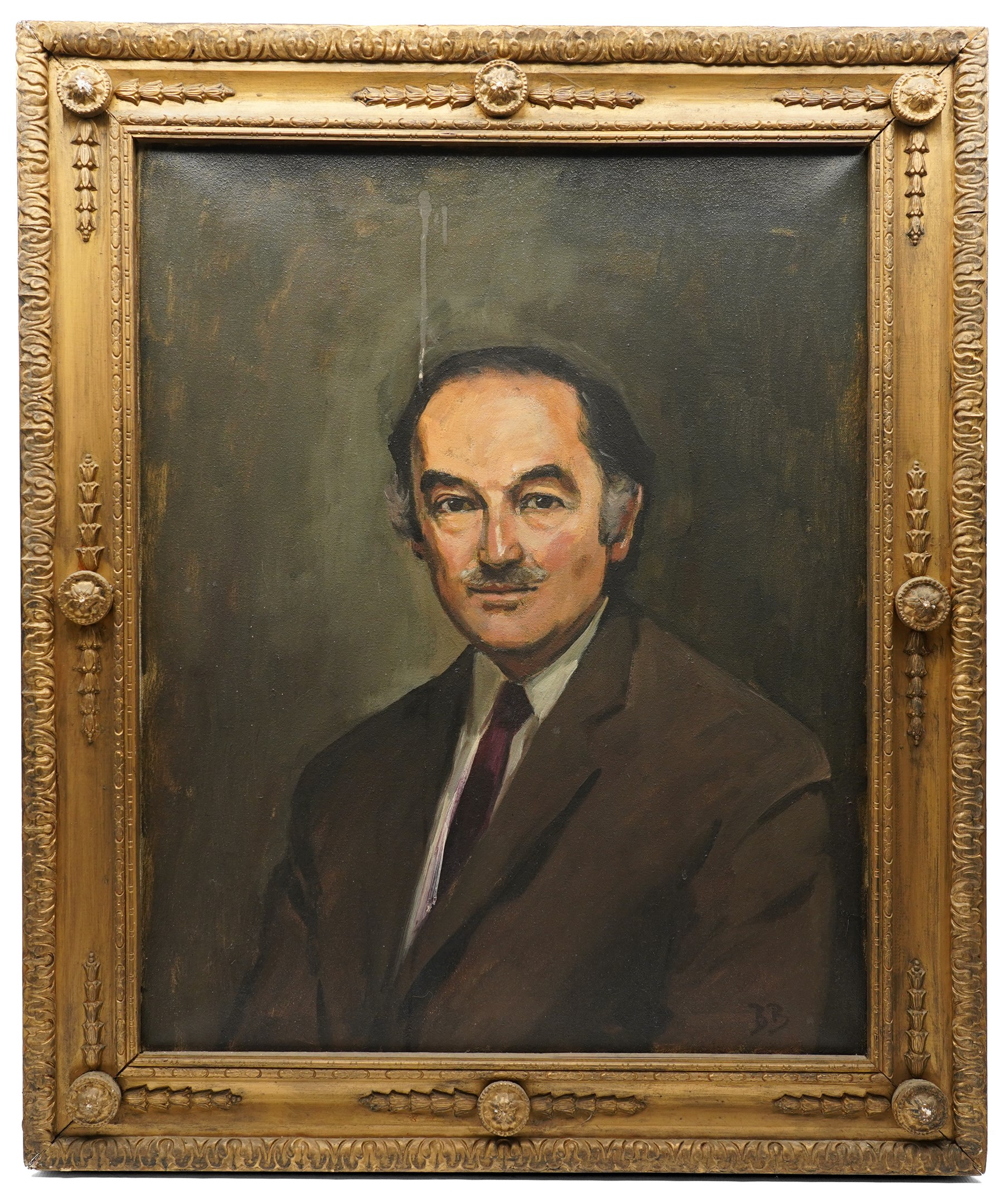 Brenda Bury (British 1932-): Members of European Parliament - 'Diana Elles Baroness Elles' 'Aeneas Simon Mackay 15th Lord Reay' 'David Lewis 1st Baron Brecon' 'Sir Peter Kirk' 'Derek Walker Smith Baron Broxbourne' and 'Tufton Beamish Baron Chelwood', set of six oils on canvas signed with initials, in matching frames, 76cm x 59cm (6)
Provenance: Property of a Nobleman.