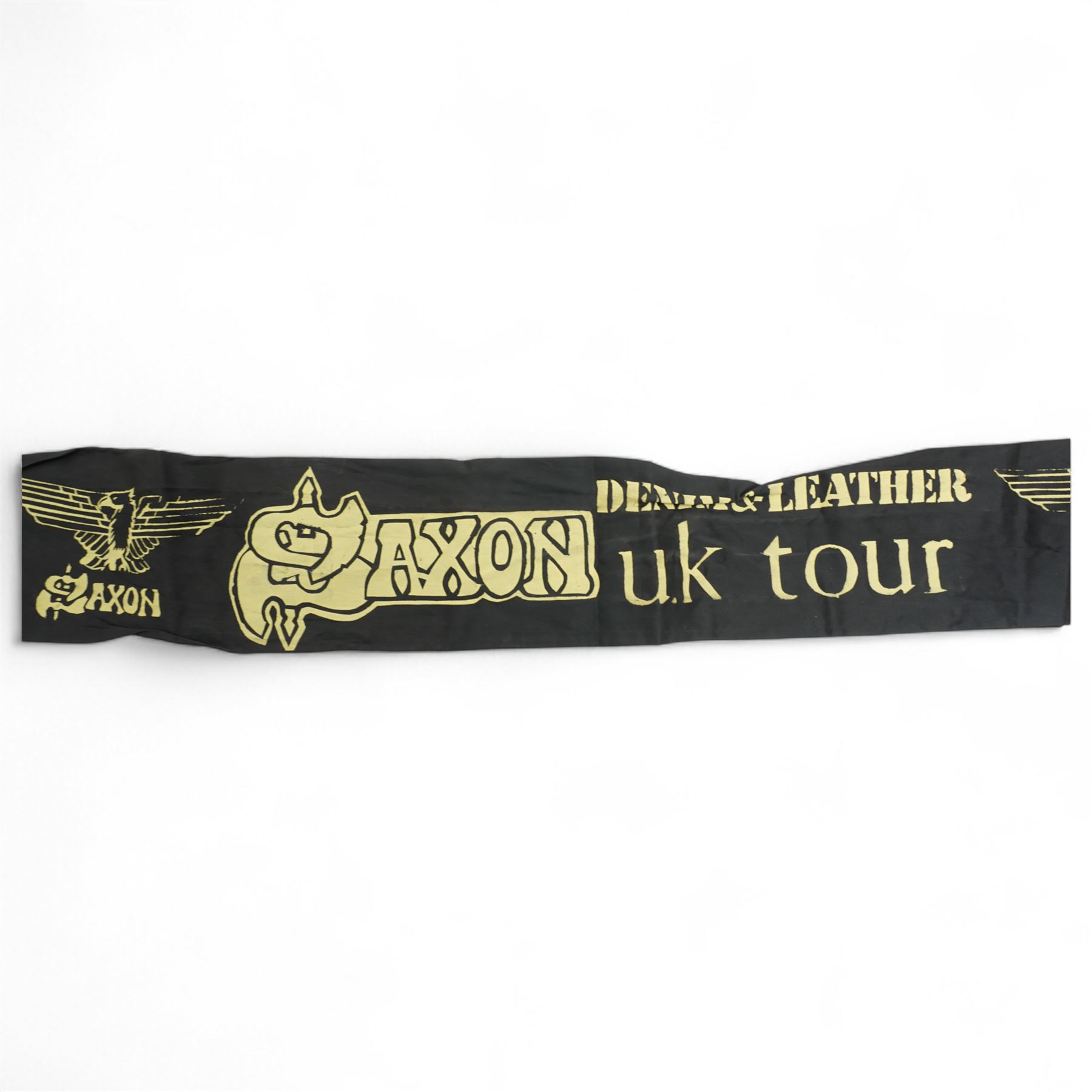 Silk scarf 'Queen Birmingham NEC December 5th & 6th, two others Saxon U.K. tour, and Judas Priest U.K. tour 1980  signed photograph 'The Move' Kerrang magazine issue No.1 and various others