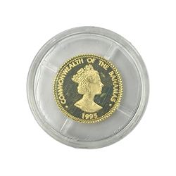 Queen Elizabeth II 1995 Commonwealth of Bahamas 1/20 ounce fine gold one dollar coin