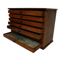 Table top straight front draws, with seven draws, H30cm