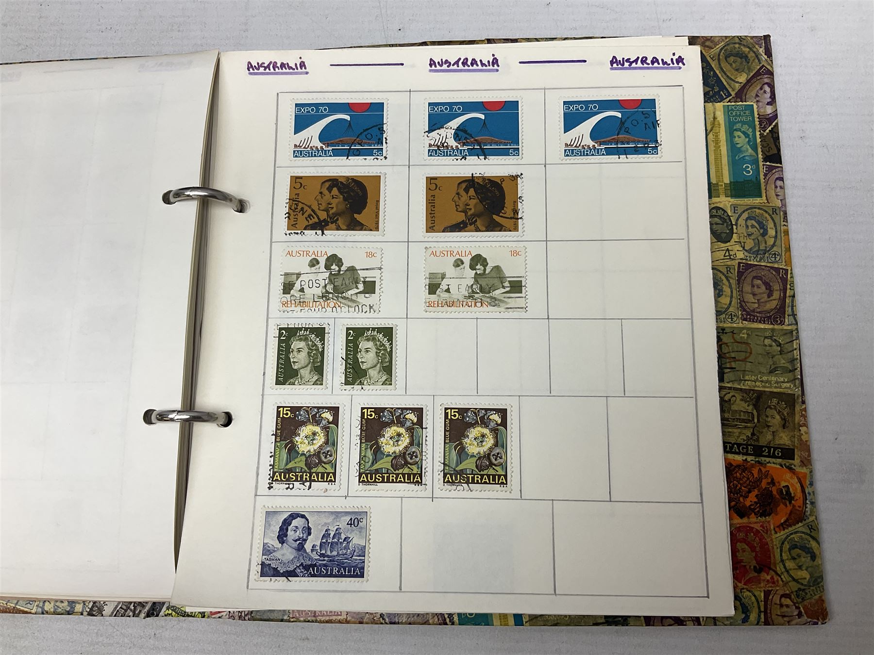 Royal Mail Queen Elizabeth II mint stamps in presentation packs, three part filled Stanley Gibbons 'Great Britain Special Stamps' albums, World stamps including Aden, Angola, Argentina, Australia etc, in various albums, in one box
