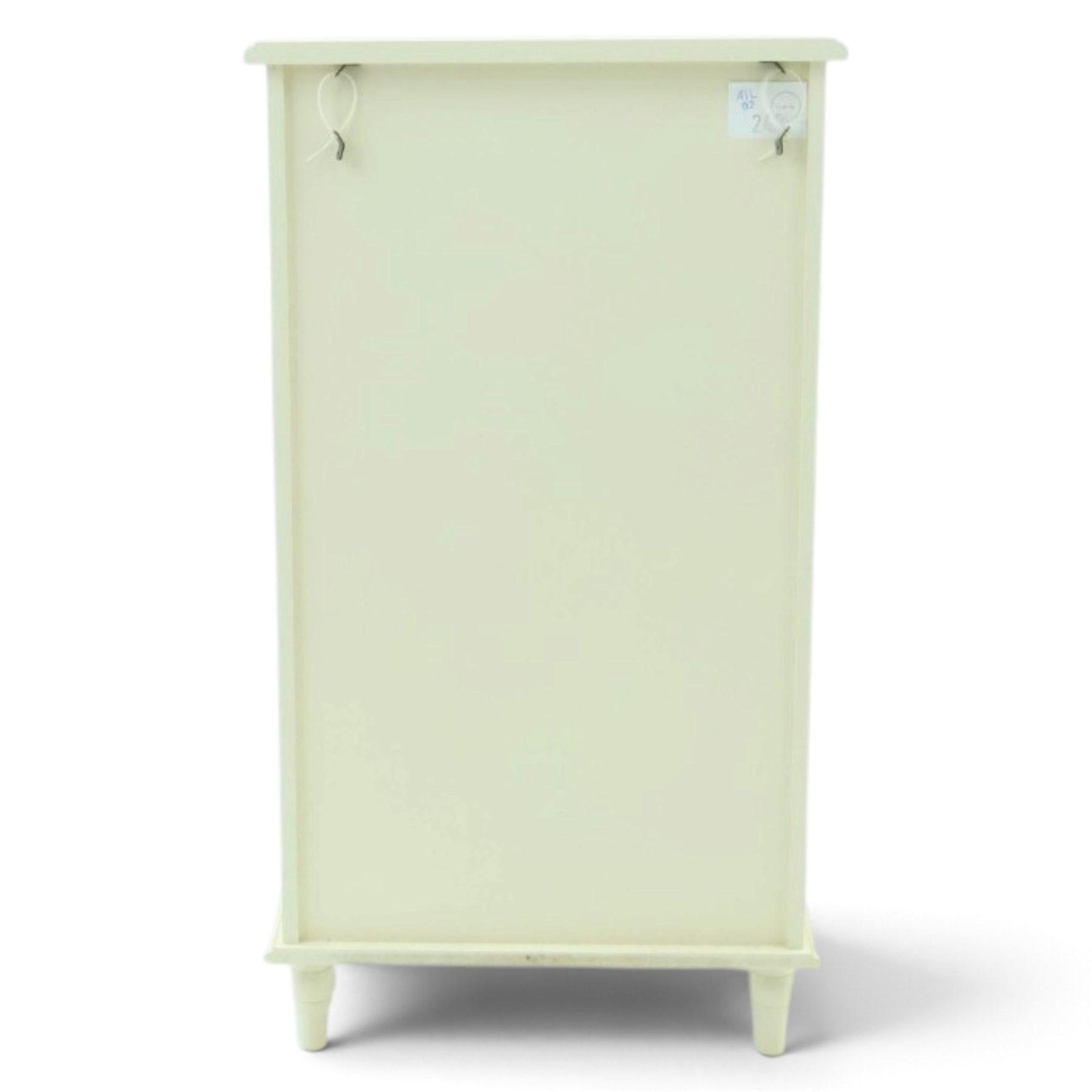 Laura Ashley - 'Clifton' tall pedestal chest, fitted with six graduating long drawers flanked by half-canted pilasters, raised on turned feet, in ivory finish