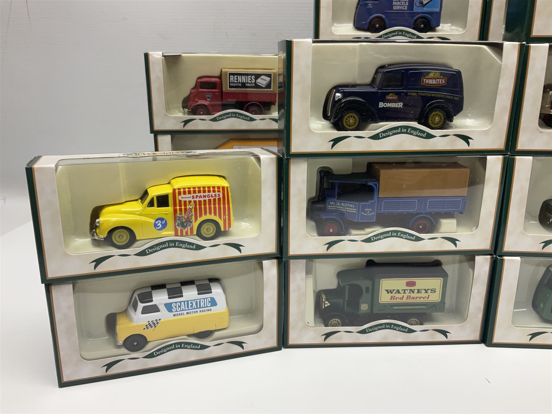 Fifty-nine Lledo Days Gone die-cast models, predominantly advertising/promotional vehicles; all boxed (59)