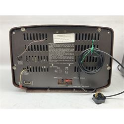 1950s Philips valve radio model B3G63A in brown Bakelite case, W42cm D21cm H30cm, together with 1950s Cossor Melody Maker model 524 radio and 1950s Grundig model 2041, tallest H35.5cm