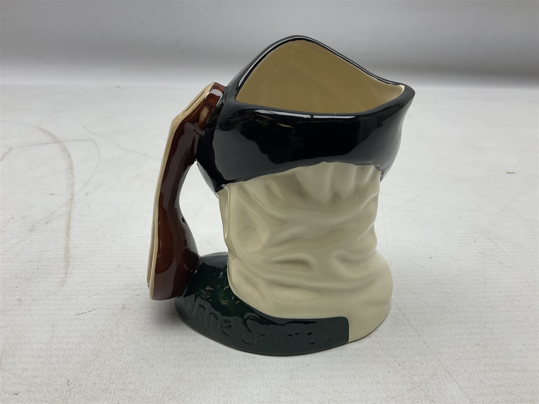 Royal Doulton Henry VIII and his Six Wives Character Jugs, comprising of Henry VIII D6647, Catherine of Aragon D6657, Anne Boleyn D6650, Jane Seymour D6746, Anne of Cleves D6753, Catherine Howard D6692 and Catherine Parr D6751, tallest H10cm