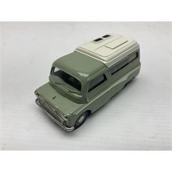 Three Lansdowne Models 1:43 scale models - 1956 Willerby Vogue Caravan; 1960 Bedford Dormobile Romany De-Luxe in green and white; and 1972 Vauxhall VX4/90 (Sapphire Starmist-met); all boxed (3)