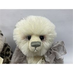 The Cotswold Bear Company - three limited edition teddy bears comprising ‘Lucas’ no. 1/1 H37cm and ‘Stonehenge’ no. 2/15 H39cm, both from the Back to the Wild Cub collection; and ‘Monsoon’ no. 3/10 H34cm from the Safari collection; all with original labels and purchase receipts (3) 