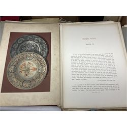 Audsley,George A. and James Lord Bowes; Keramic Art of Japan, of foliate form with plates most chromolithographed, some heightened with gold, Reproductions of Drawings by the Old Masters in the British Museum, National Gallery French School plates and Early Netherlandish School plates, together is other folios