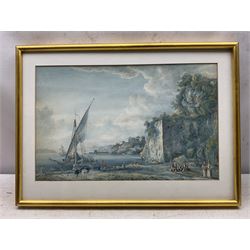 After Abraham-Louis-Rodolphe Ducros (Swiss 1748-1810): View of the Bay of Baiae and an Italian Hillside Villa, pair 18th century watercolours unsigned, one with Sotheby label verso 31cm x 48cm (2) 
Notes: an almost identical watercolour of the Bay of Baiae of a similar size by Ducros was sold in The Ingram Collection, Sotheby's London 8th December 2005 Lot 104.