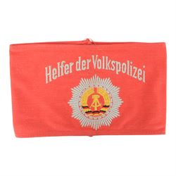 Seven foreign military armbands, comprising Soviet Aeroflot, three Dutch Engineers; 1st 2nd & 3rd class and three East German Civil Police, Streife & Helfer der Volkspolizei
