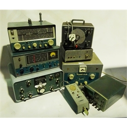  Heathkit communication equipment by Daystrom including Transmitter Model DX-40U, SB-400, Receiver Model RA-1, Mohican, Electronic Keyer Model HD-10, Monitor Scope, leakage tester etc (8)  