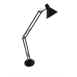 Large angle poise style standard lamp