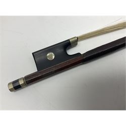 German nickel mounted pernambuco violin bow L74cm