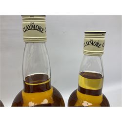 The Claymore Scotch whisky, 40% vol, 1l, three bottles and 70cl, one bottle