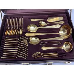 Bestecke SBS Solingen gold plated canteen of cutlery for twelve place settings