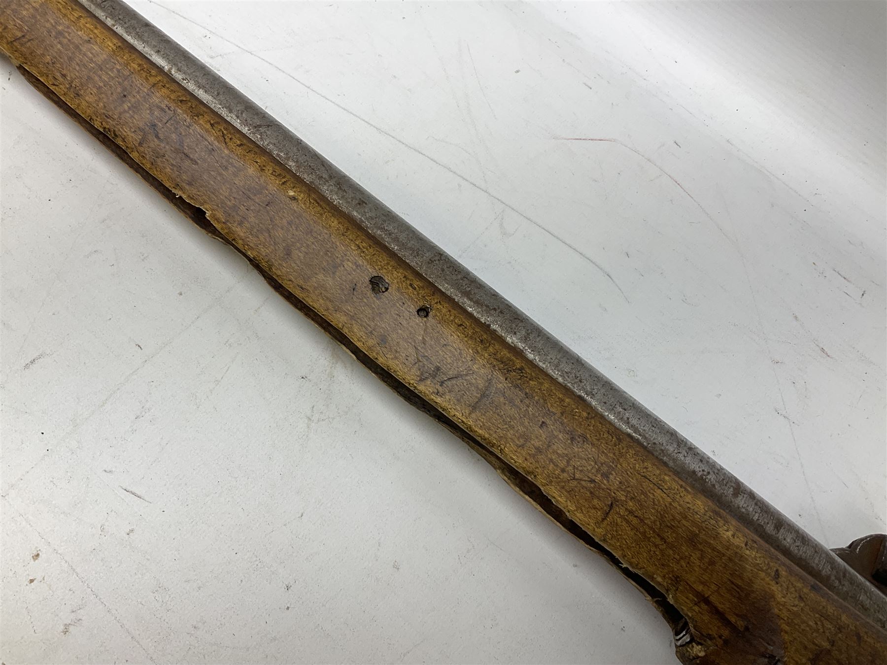 SHOTGUN CERTIFICATE REQUIRED - Modern 20-bore matchlock muzzle loading Civil War type musket, with 92.5cm(36