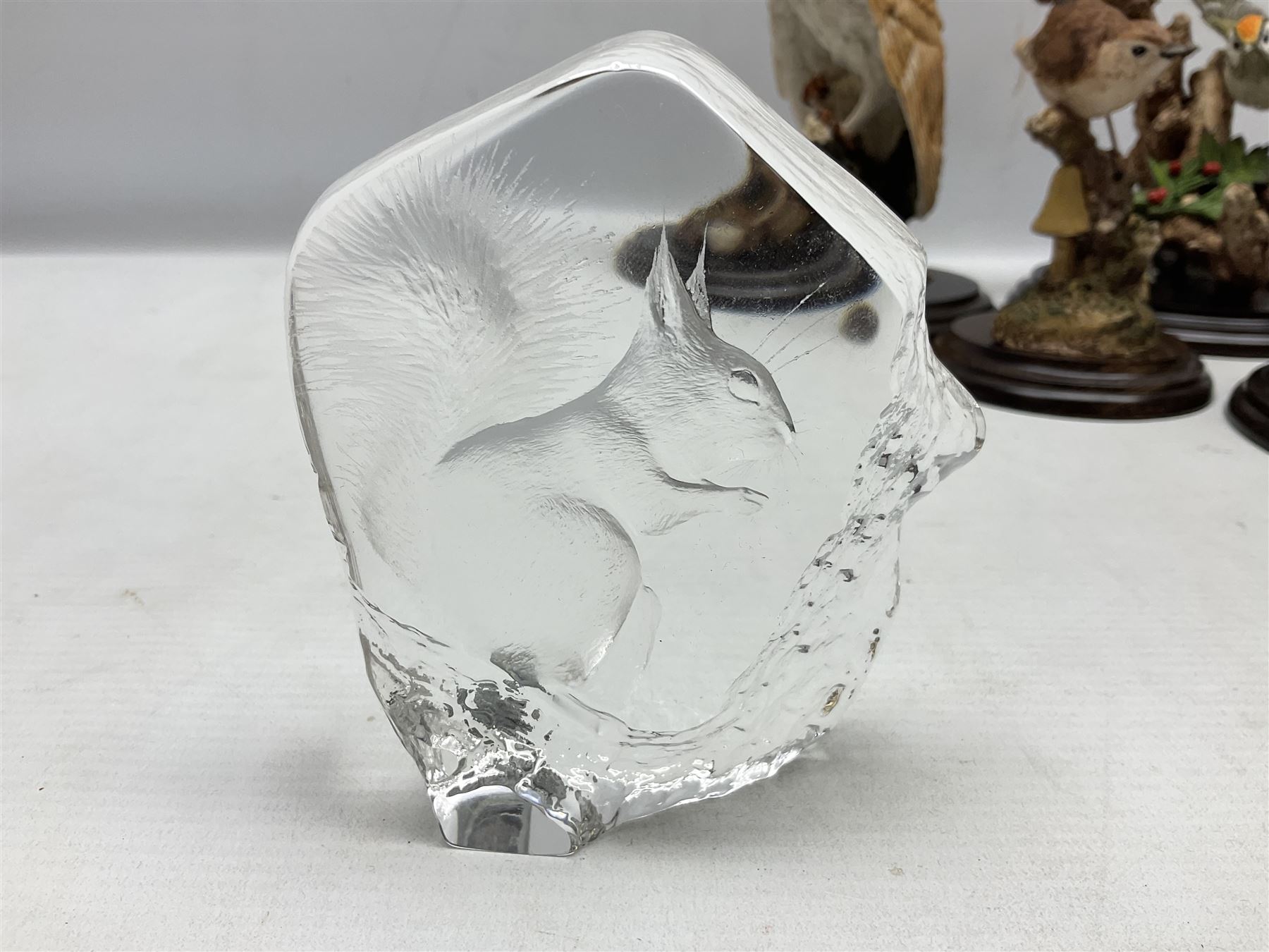 Quantity of Country Artists figures, comprising Woodland Visitors G800, Otter Family CA 552, Barn Owl CA 431, Wren CA 81, Mouse and Acorn CA784, Kingfisher - Broadway CA422, Early Days - Barn Owlets CA 720, together with two Border Fine Arts figures comprising Woodcock by James Harvey, 1985 and First Outing, Many with original boxes (9)