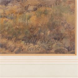 Walter Williams (British 1834-1906): 'Near Conway', watercolour signed titled and dated '56, 37cm x 58cm  