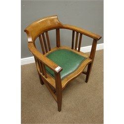  20th century mahogany armchair, serpentine upholstered seat  