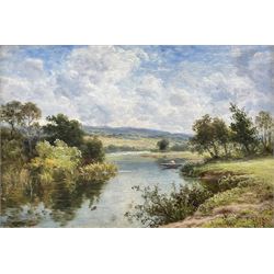 Thomas Spinks (British 1847-1927): Landscape with Stream, oil on panel signed and dated 19...
