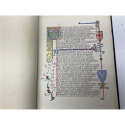 20th century illuminated hymn books, titled Hull Ballads, two volumes, hand coloured Illustrations and written text