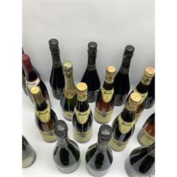 Mixed alcohol including Pieroth Altgold Sekt dry 75cl, 11%vol, Pieroth 1984 Etschtaler Edelvernatsch rose 0.7l, Pieroth 1988 Bretzenheimer Kronenberg Auslese Nahe 750ml, 9.5%vol etc, various contents and proofs, 39 bottles