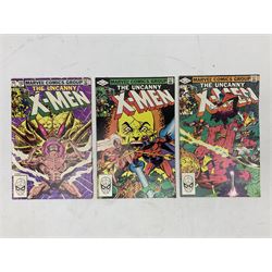 The Uncanny X-Men Marvel comics (1978-1982), including No. 112, British price variant newsstand edition, and Nos 136, 140, 150, 151, 156, 157, 160, 161 and 162, mixed cents and pence prices (10)