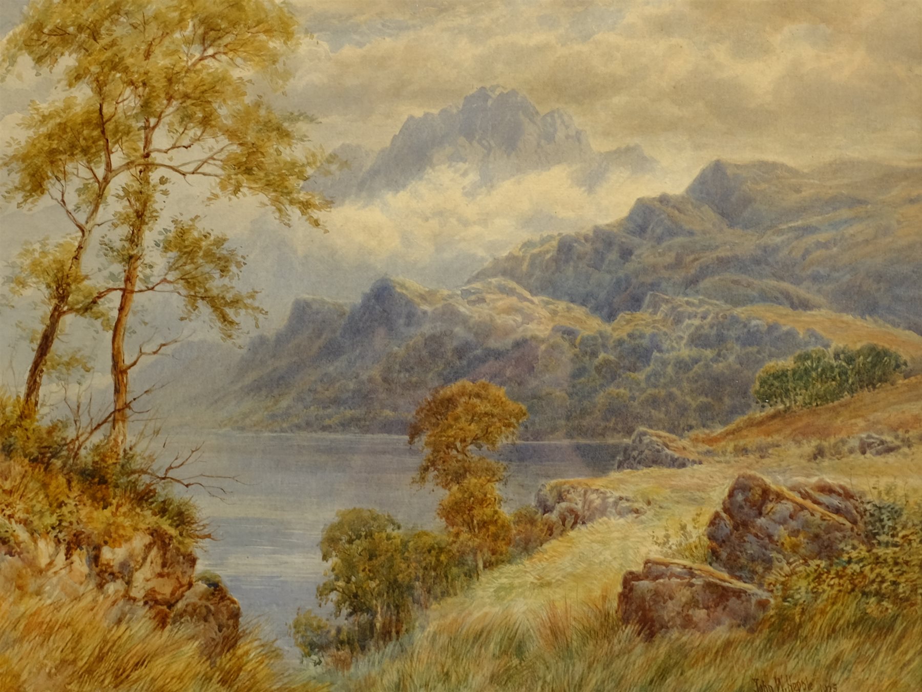 John Wilson Hepple (British 1886-1939): Lakeland Landscape, watercolour signed and dated 1925, 31cm x 41cm